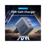 Зарядний пристрій Vention 2xUSB-C PD70W + 1xUSB QC3.0 22.5W GaN gray (FEXH0-EU)