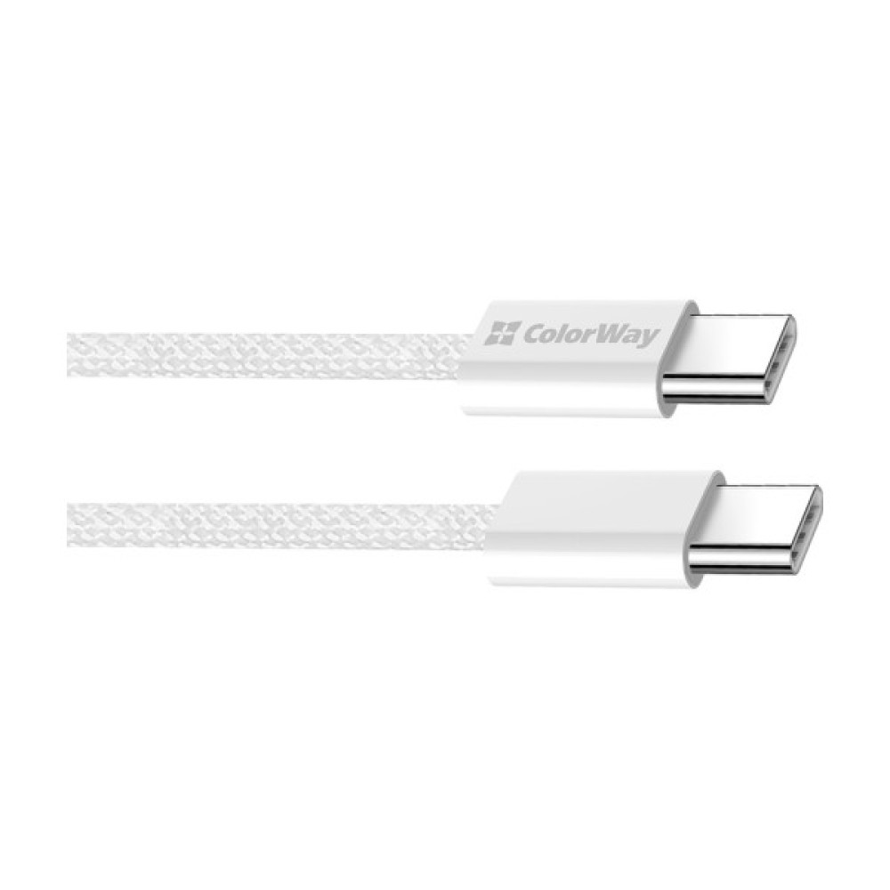 Дата кабель USB-C to USB-C 1.0m 60W 3.0А grey ColorWay (CW-CBPDCC061-GR)