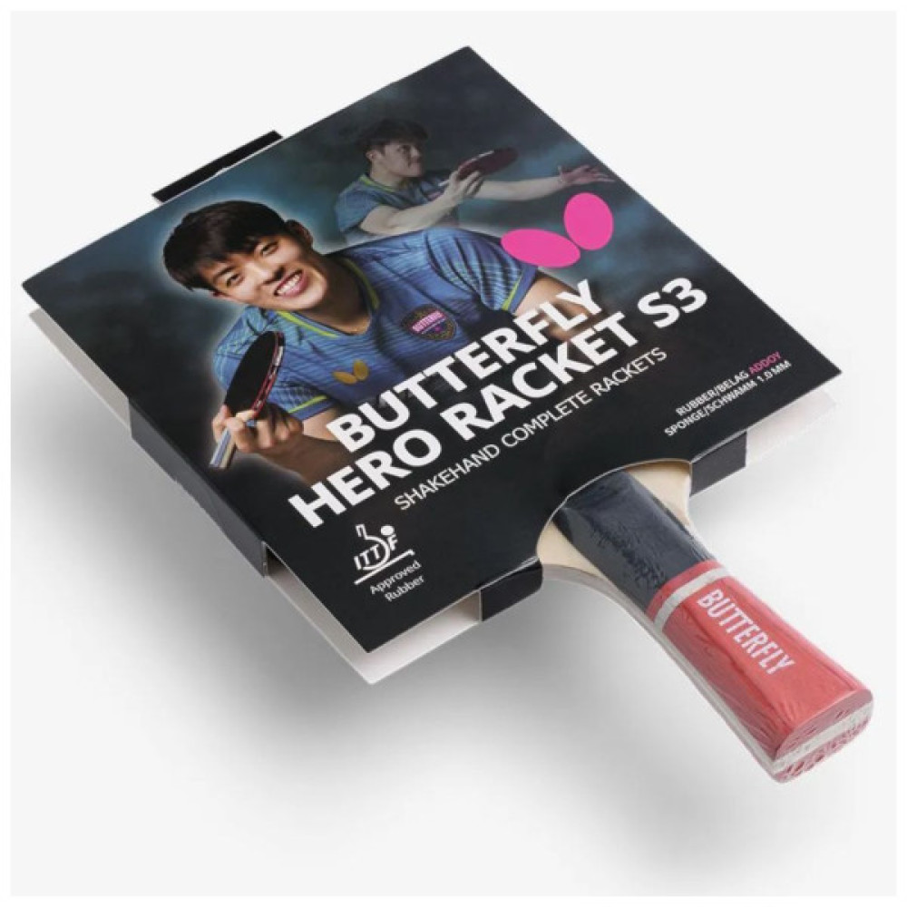 Ракетка для настільного тенісу Butterfly HERO Racket S3 Dang Qiu (6251730002) (932286)