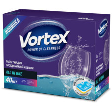 Таблетки для посудомийних машин Vortex All in 1 40 шт. (4823071618594)
