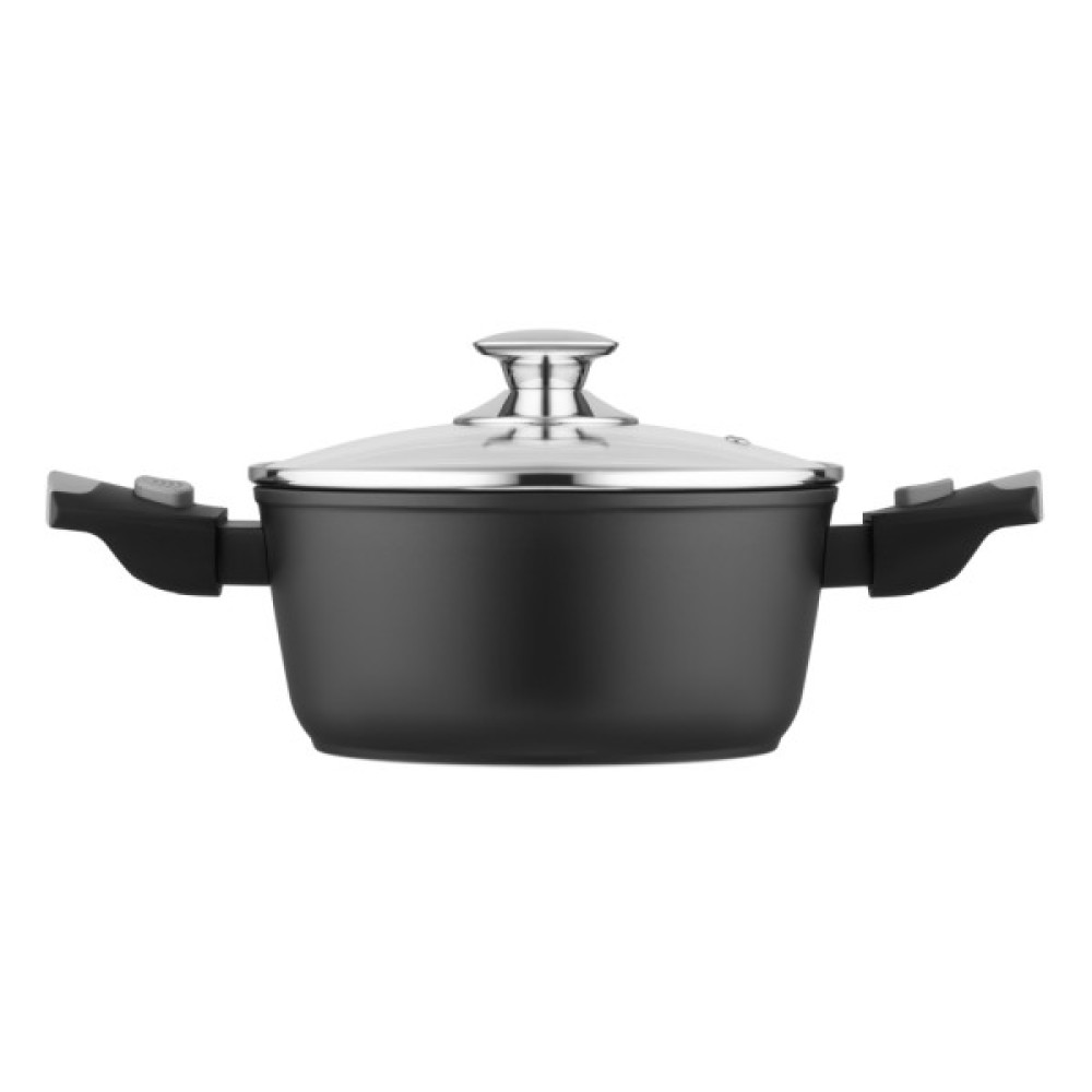 Каструля Ardesto Gemini Bari, 2.5л, алюміній, чорний (AR1925AC)