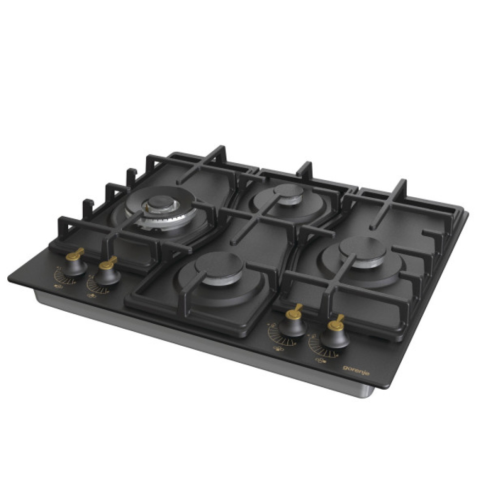 Варильна поверхня Gorenje газова, 60см, чавун, чорний