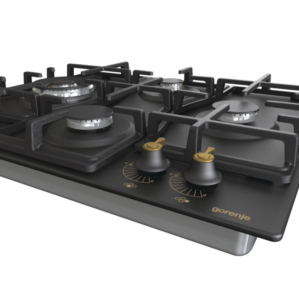 Варильна поверхня Gorenje газова, 60см, чавун, чорний