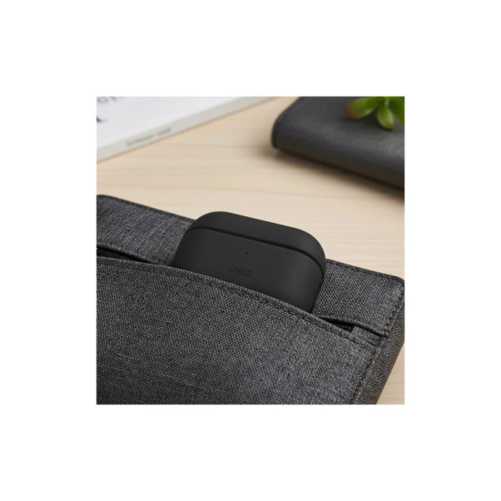 Чохол для навушників Uniq Lyden DS AirPods 4 Dallas Black (8886463691328)