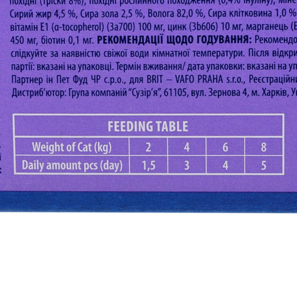 Вологий корм для кішок Brit Premium Cat сімейна тарілка асорті 4 смаки 100 г х 12 шт (8595602506255)