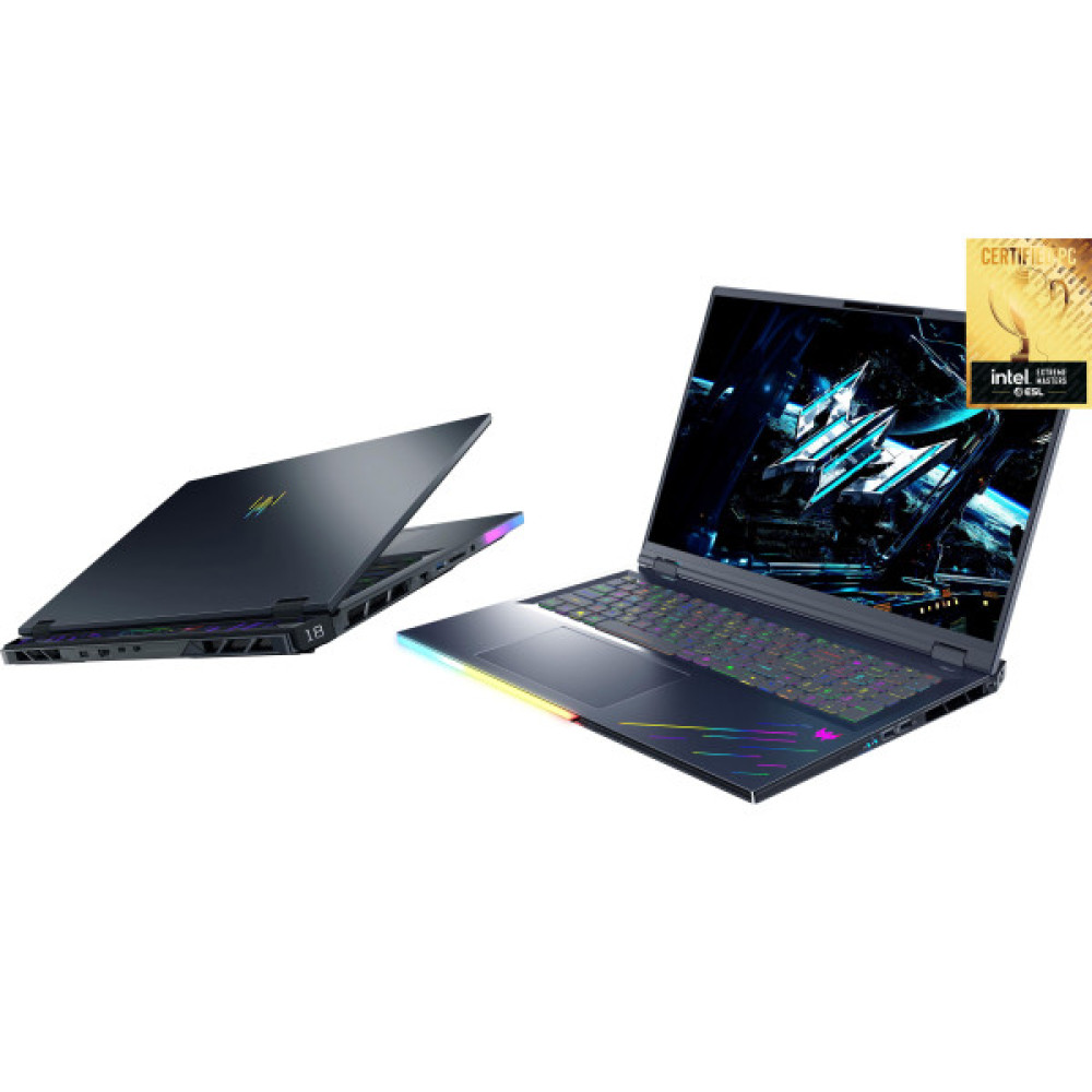 Ноутбук Acer Predator Helios 18 PH18-73 18" WQXGA IPS, Intel U9-275HX, 32GB, F1TB, NVD5080-16, Lin, чорний