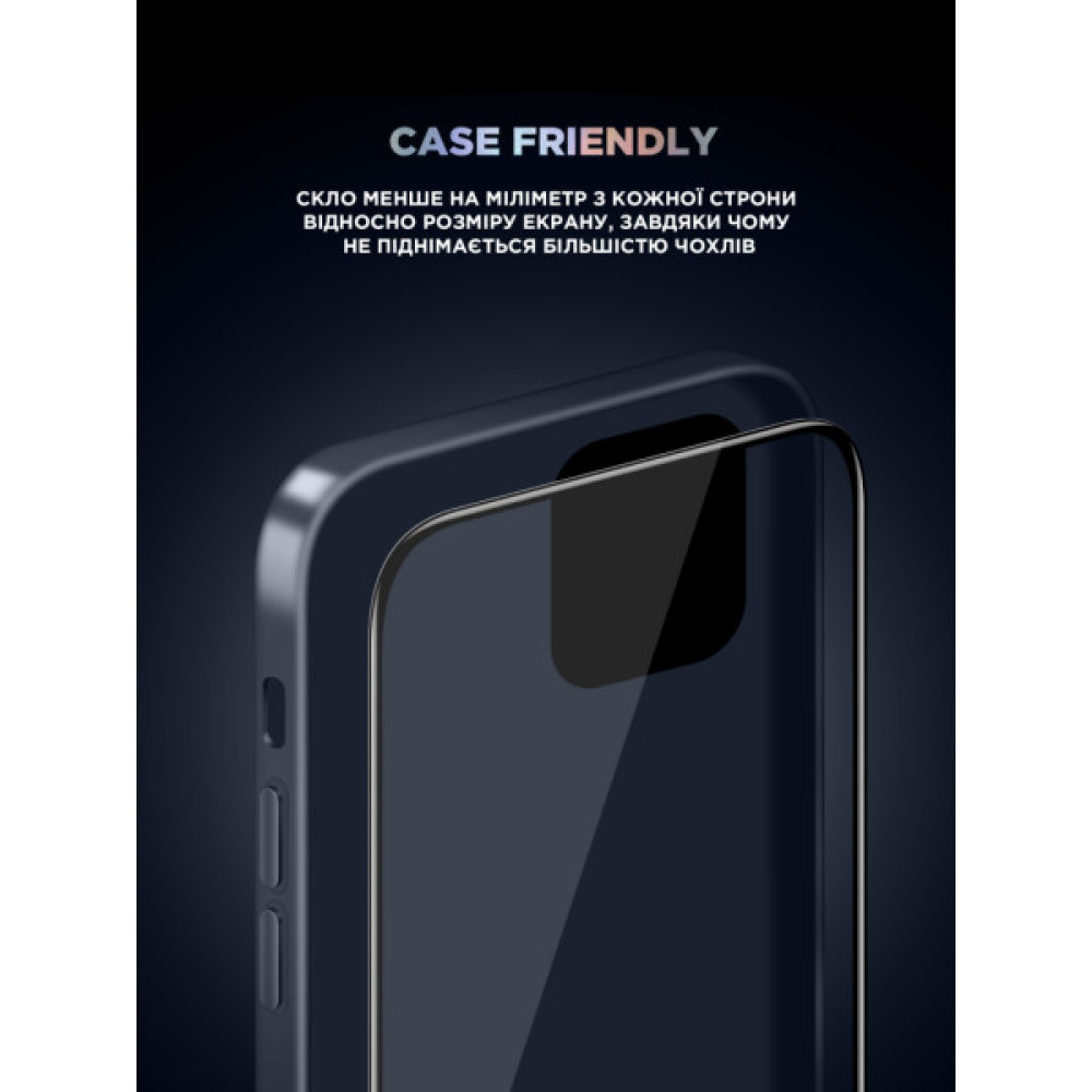 Скло захисне Armorstandart Supreme Black Icon 3D Apple iPhone 16 Pro Black (ARM78037)
