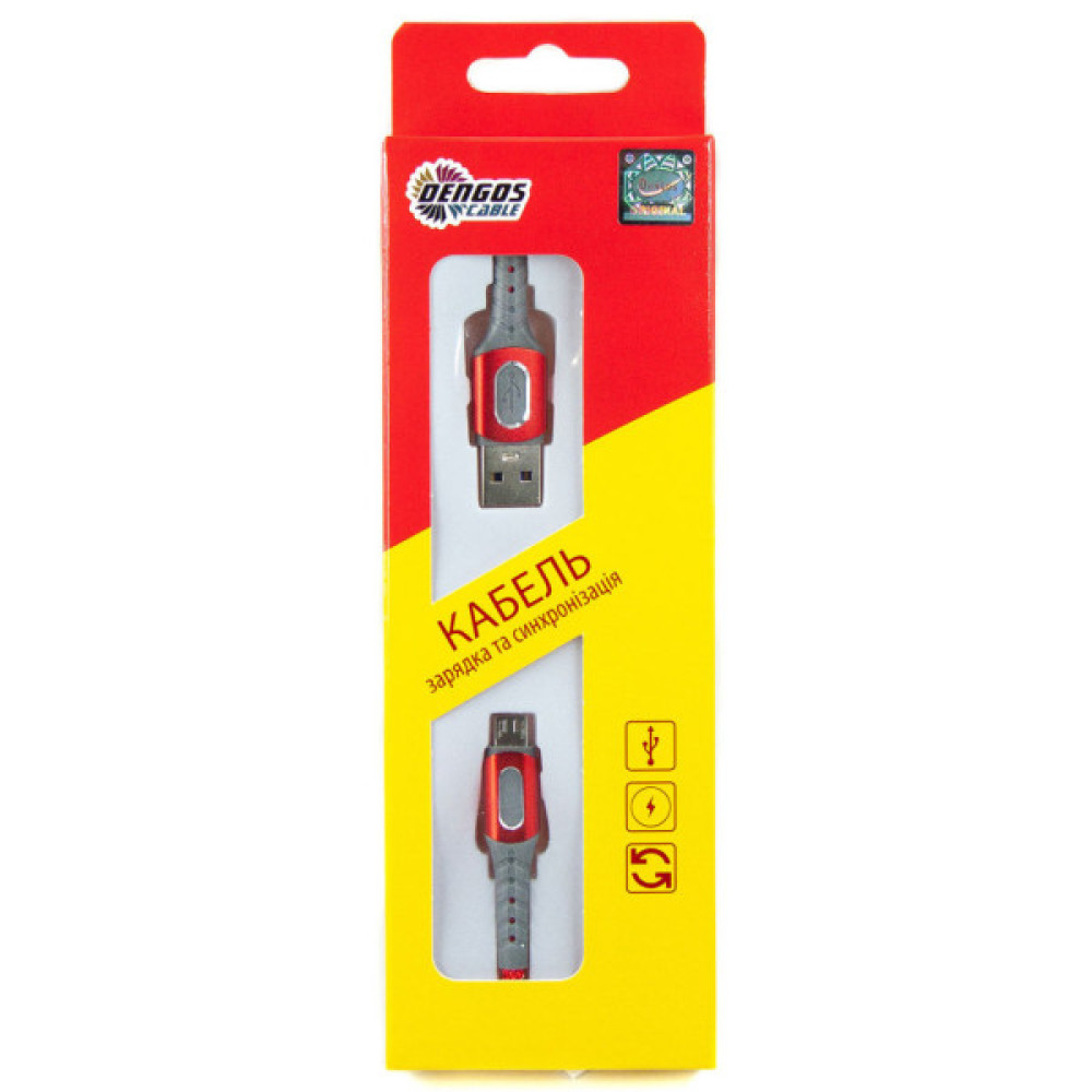 Дата кабель USB 2.0 AM to Micro 5P 1.0m red Dengos (NTK-M-LP-RED)