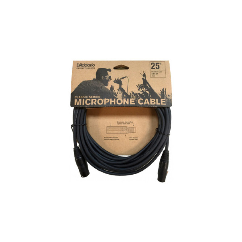 Мікрофонний кабель D'Addario Classic Series Microphone Cable 7.62m (PW-CMIC-25)