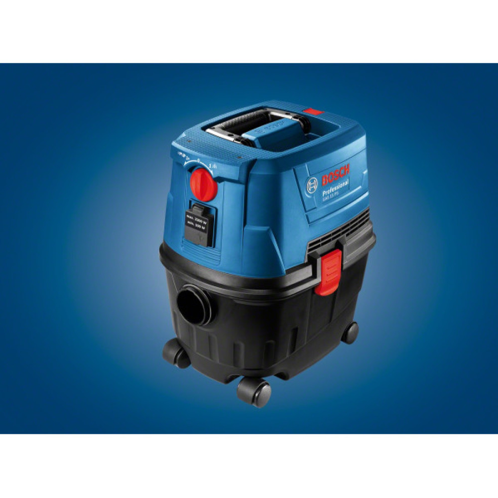 Пилосос професійний Bosch Professional GAS 15 PS, 1100Вт, 220мБар, контейнер 15л, 8кг
