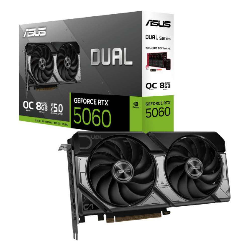 Відеокарта ASUS GeForce RTX 5060 8GB GDDR7 OC DUAL-RTX5060-O8G