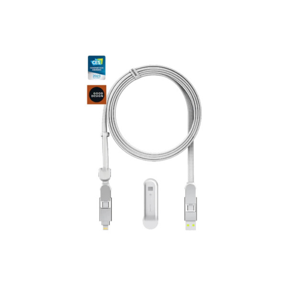 Дата кабель 6in1 inCharge XL 3.0m white Rolling Square (XLL02R)