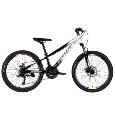 Велосипед Space 24" MARS DD FR рама-11" ST 2026 чорний з білим (OPS-SP-24-059)