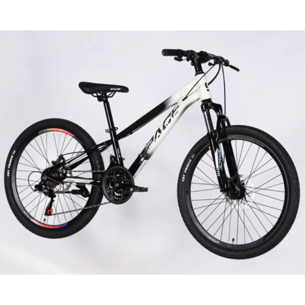 Велосипед Space 24" MARS DD FR рама-11" ST 2026 чорний з білим (OPS-SP-24-059)