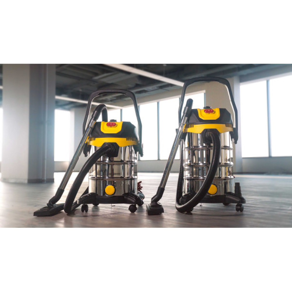 Пилосос професійний 2E PowerClean 30S 1200Вт 17кПа контейнер 30л розетка 220В/2000Вт вологе/сухе прибирання функція повітродувки IPX4 6.3кг