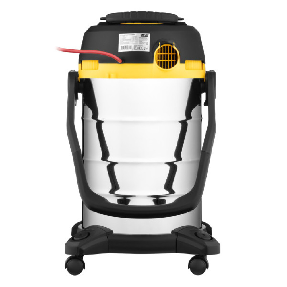 Пилосос професійний 2E PowerClean 30S 1200Вт 17кПа контейнер 30л розетка 220В/2000Вт вологе/сухе прибирання функція повітродувки IPX4 6.3кг
