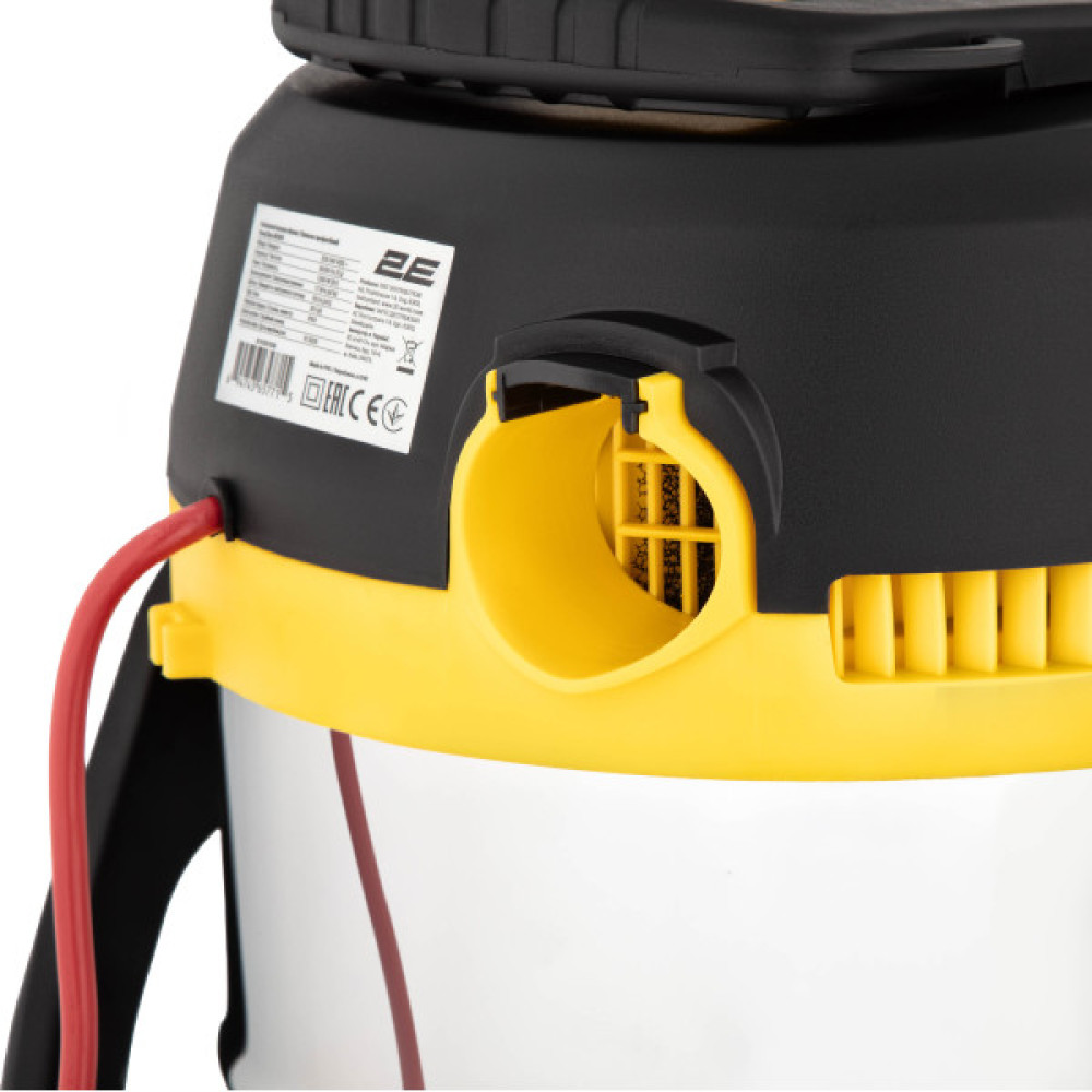 Пилосос професійний 2E PowerClean 30S 1200Вт 17кПа контейнер 30л розетка 220В/2000Вт вологе/сухе прибирання функція повітродувки IPX4 6.3кг