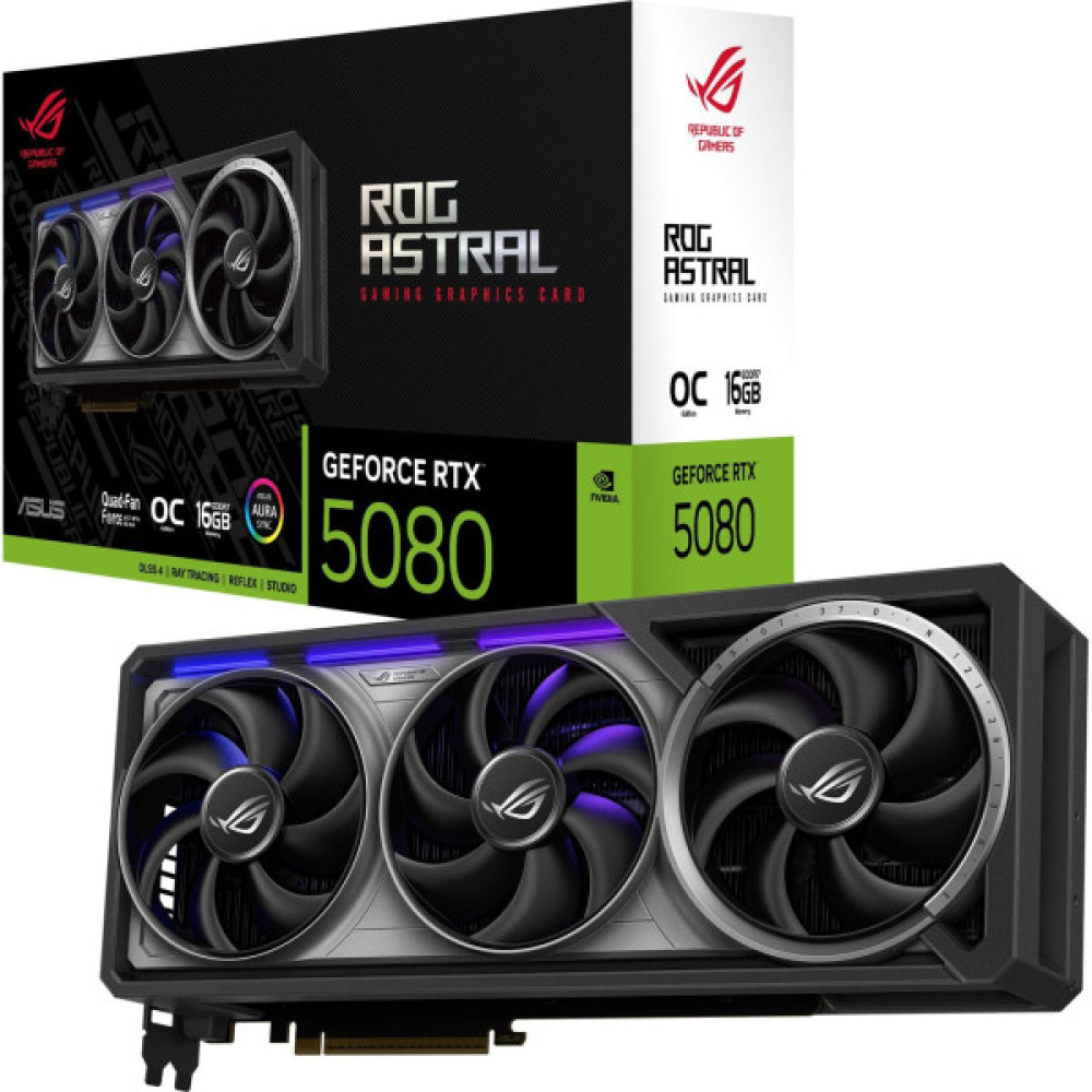 Відеокарта ASUS GeForce RTX 5080 16GB GDDR7 OC ROG-ASTRAL-RTX5080-O16G-GAMING