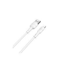 Дата кабель USB 2.0 AM to Lightning 1.0m 2.4A silicone white BOROFONE (6931474706874)
