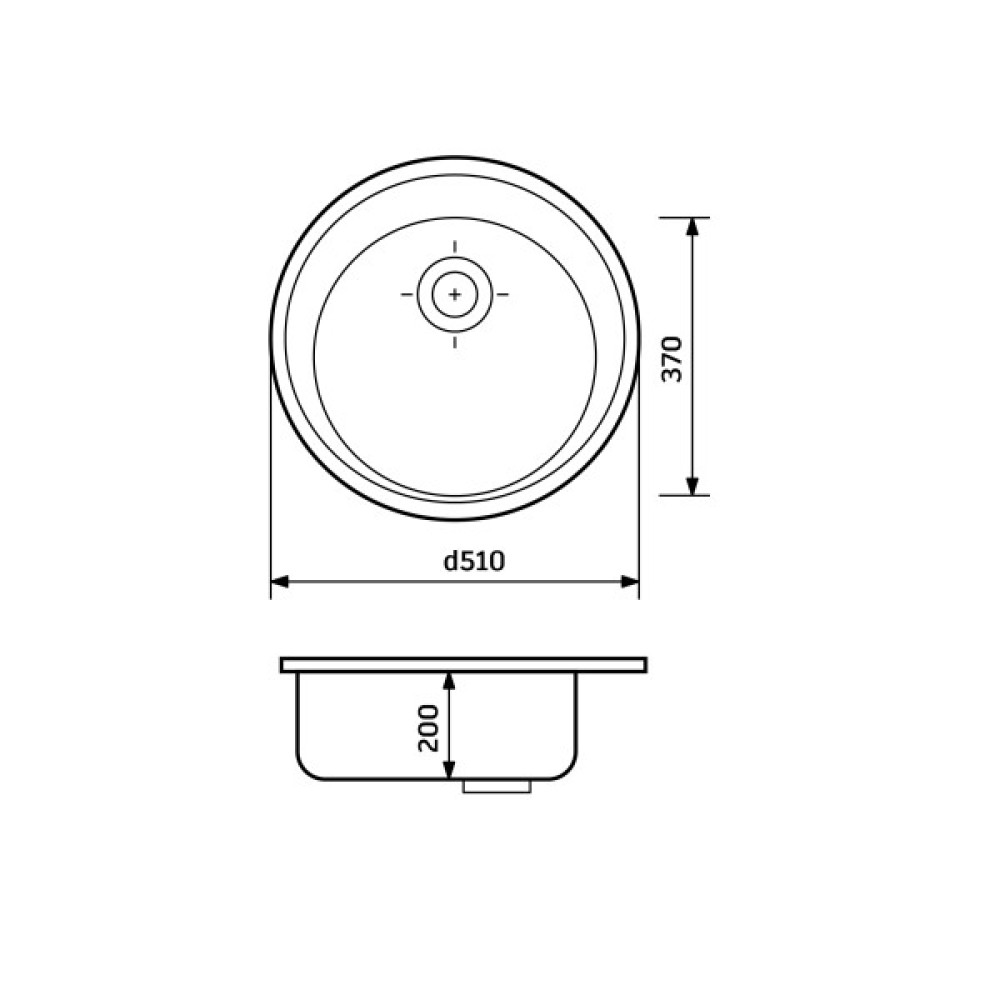 Набір кухонна Adamant Sun, штучний камінь, кругла, без крила, 510x200мм, чаша - 1, врізна, Avena + змішувач