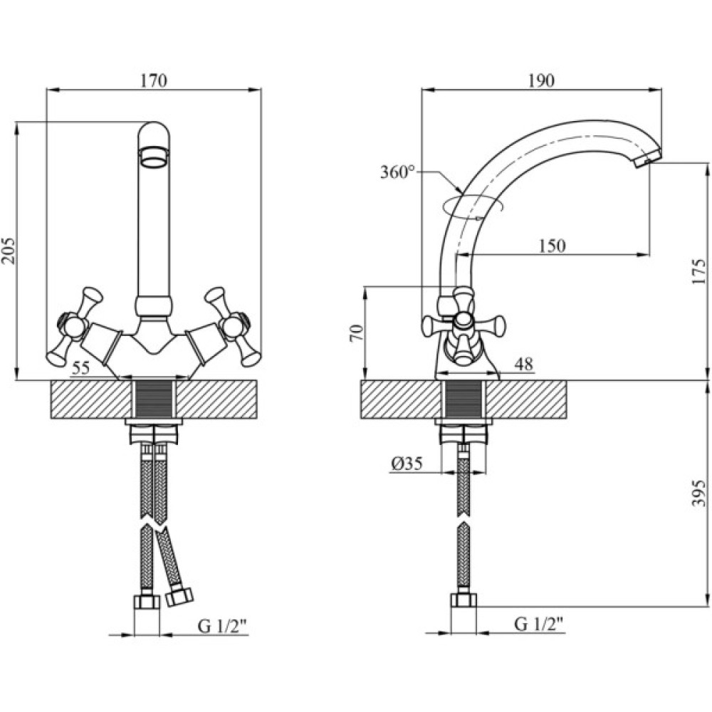 Змішувач Kroner Rhein-C031 (CV016434)