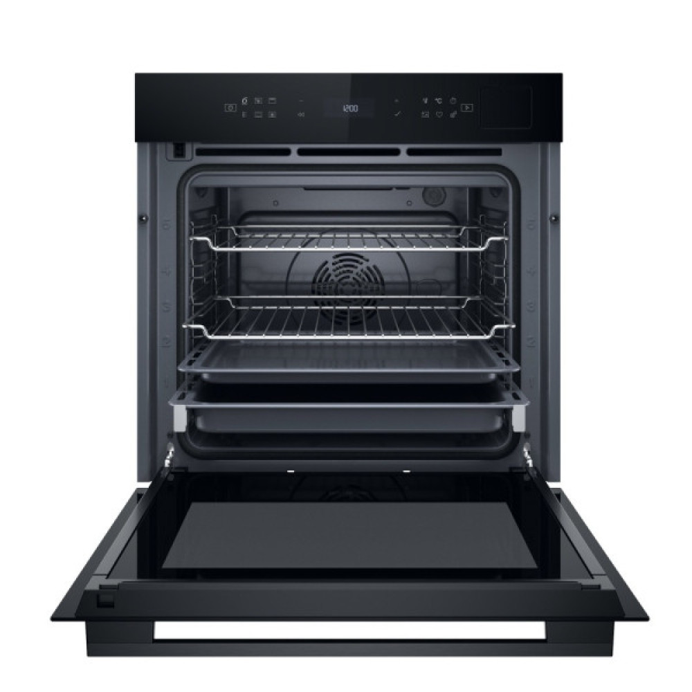 Духова шафа Whirlpool електрична, 73л, A+, дисплей, конвекція, піроліз, телескопічні напрямні, чорний