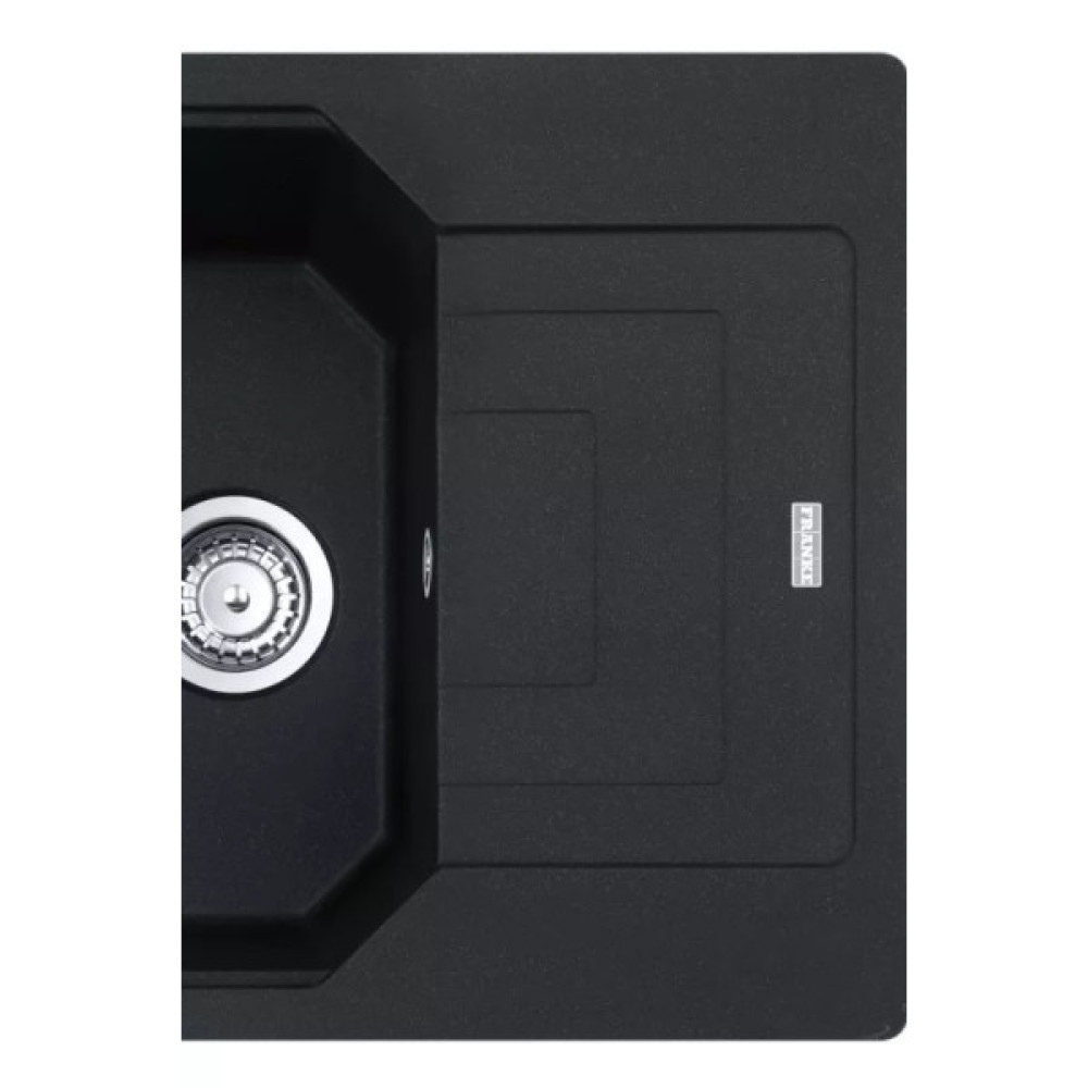 Мийка кухонна Franke Urban, фраграніт, прямокутник, з крилом, 620х500х220мм, чаша - 1, врізна, оборотна, UBG 611-62, онікс