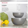 Миска KitchenAid Coreline, набір 4 шт, з кришкою, сірий (KQG176OSCGG)