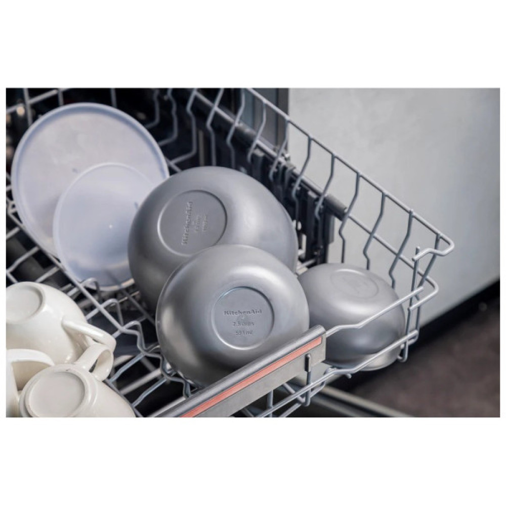 Миска KitchenAid Coreline, набір 4 шт, з кришкою, сірий (KQG176OSCGG)