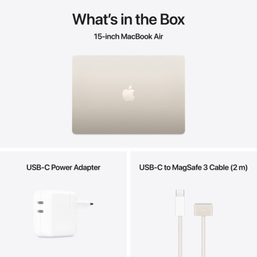 Ноутбук Apple MacBook Air 15 M4 A3241 Starlight (MC6K4UA/A)