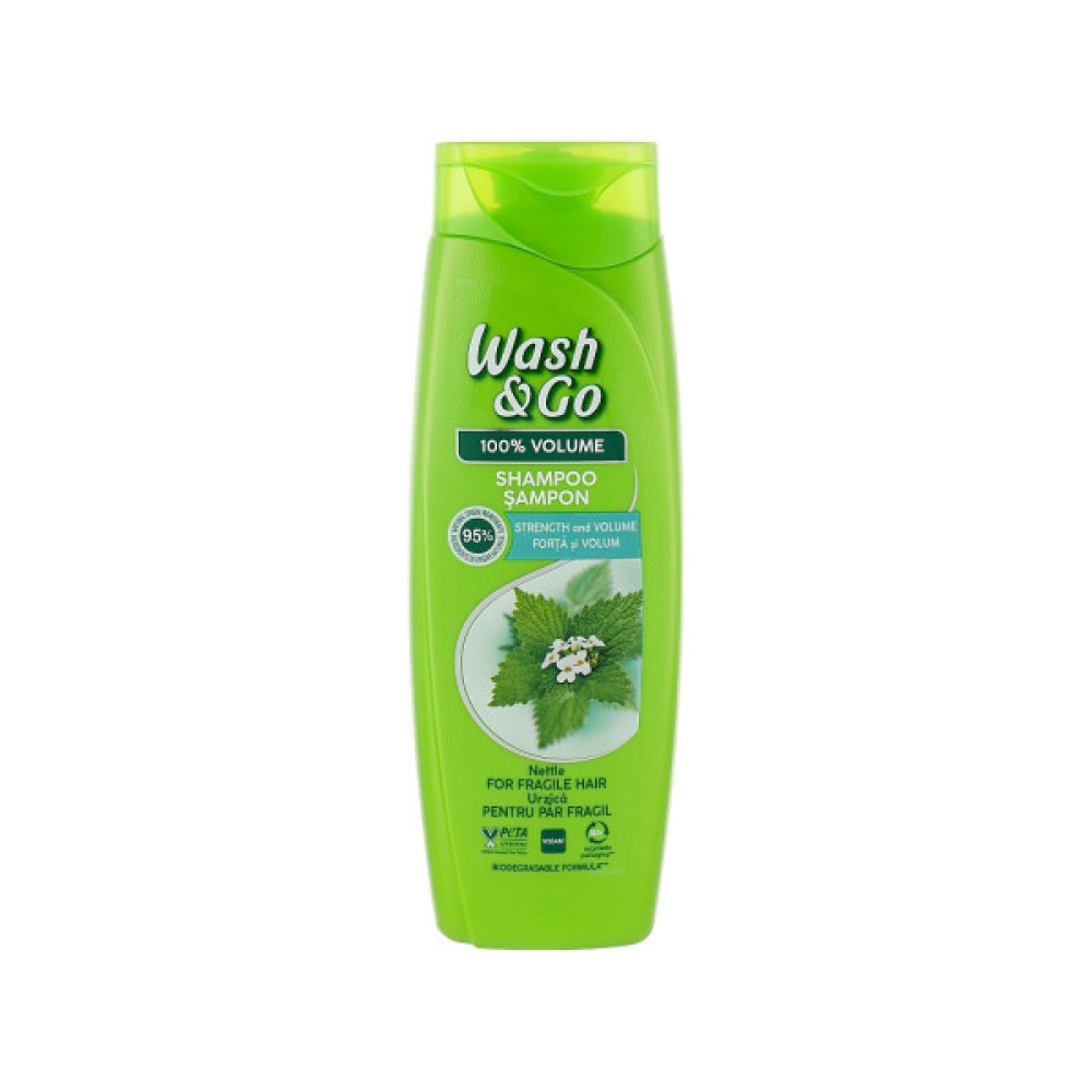 Шампунь Wash&Go З екстрактом кропиви для ламкого волосся 360 мл (8008970056838)