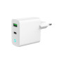 Зарядний пристрій Gembird 1xUSB-A + 1 Type-C (PD20Вт + QC3.0 18Вт) white (TA-UC-PDQC20L-W-01) Зарядний пристрій Gembird 1xUSB-A + 1 Type-C (PD20Вт + QC3.0 18Вт) white (TA-UC-PDQC20L-W-01)
