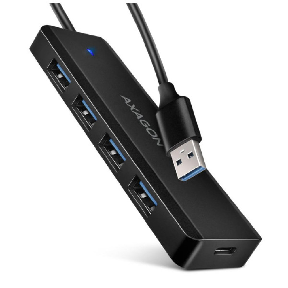 Концентратор AXAGON USB 3.1 to 4xUSB 3.0 black (HUE-C1A)