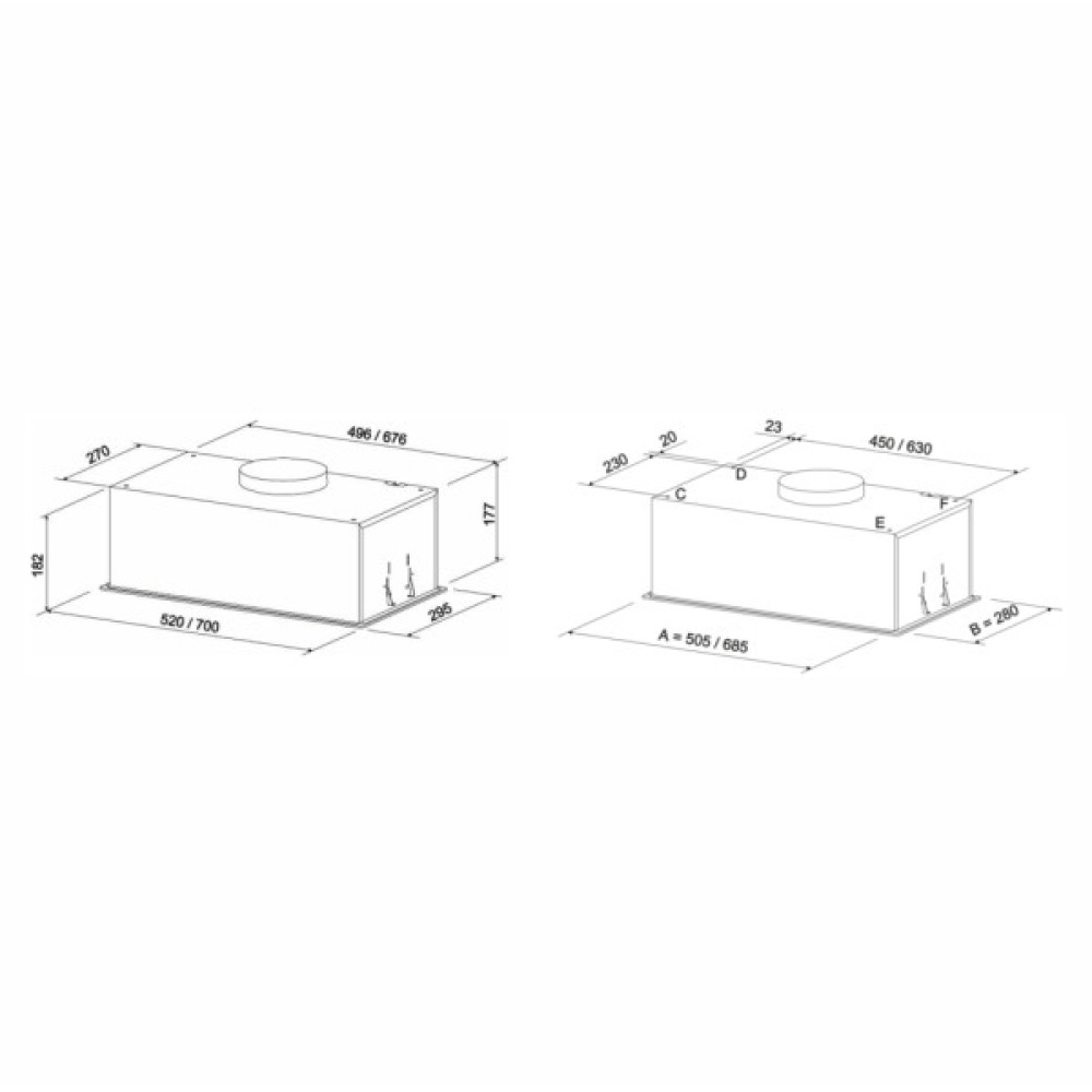 Витяжка кухонна Eleyus GEMINI 700 LED 52 WH