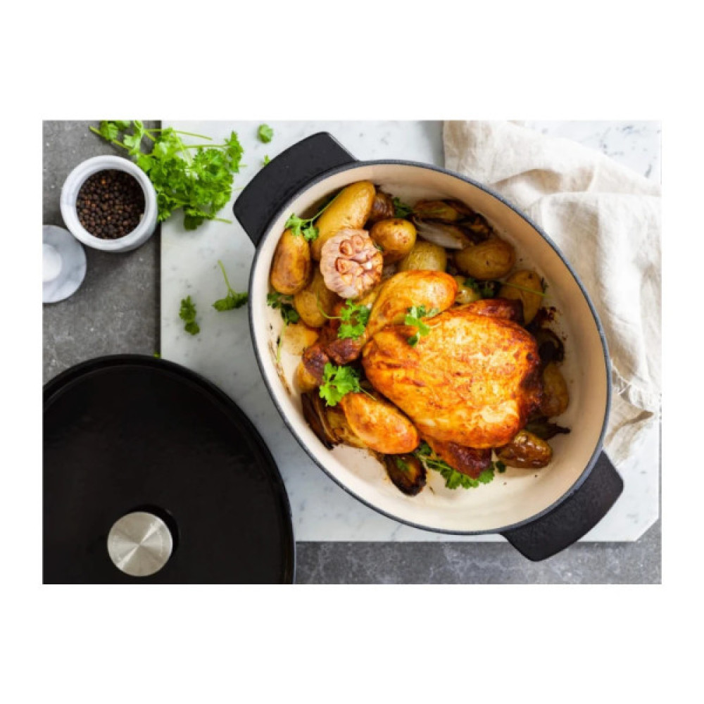 Гусятниця KitchenAid Cast Iron 30 см 5,6 л Чорна (CC006064-001)