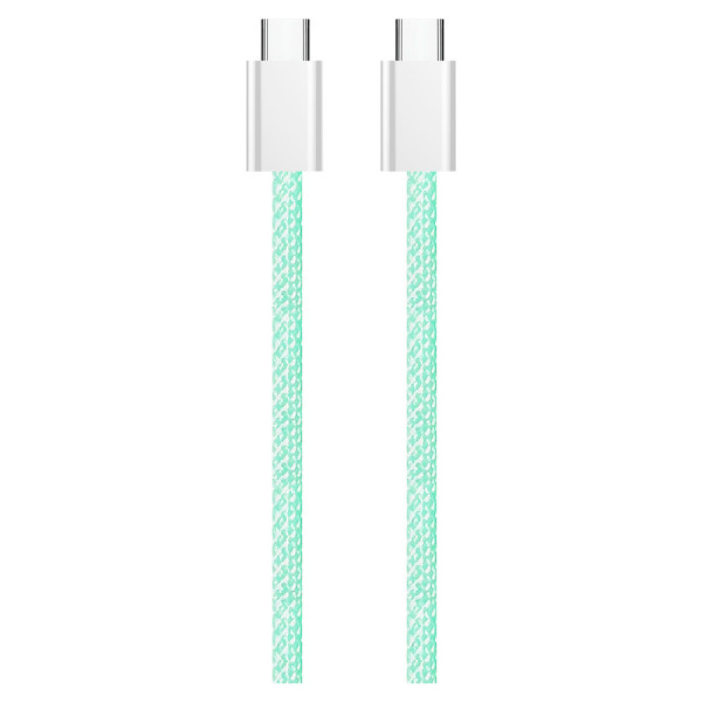 Дата кабель USB-C to USB-C 1.0m 60W 3.0А green ColorWay (CW-CBPDCC061-G)