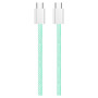 Дата кабель USB-C to USB-C 1.0m 60W 3.0А green ColorWay (CW-CBPDCC061-G)