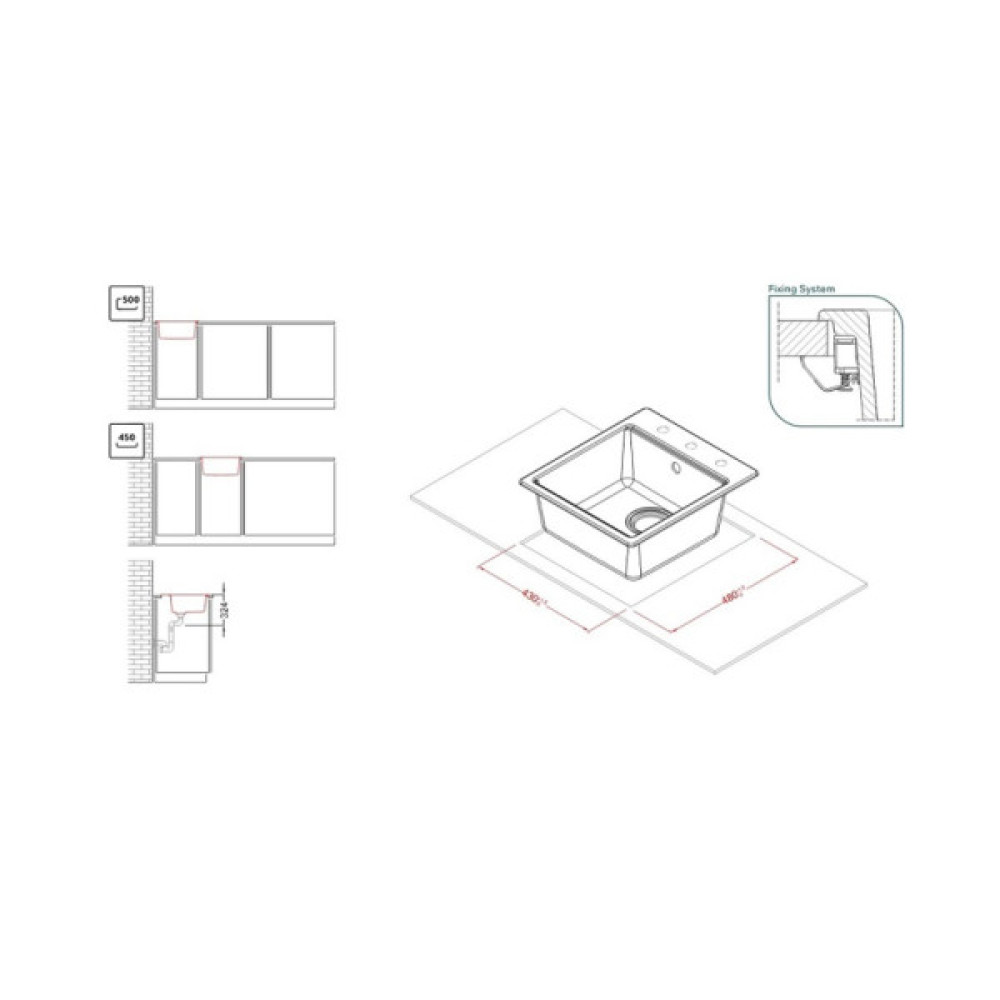 Мийка кухонна Elleci TIME 102 on top nero 40