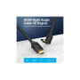 Кабель мультимедійний HDMI M to HDMI M 1.5m V2.0 4K60Hz 90° corner PVC black Vention (AARBG)