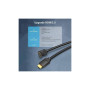 Кабель мультимедійний HDMI M to HDMI M 1.5m V2.0 4K60Hz 90° corner PVC black Vention (AARBG)