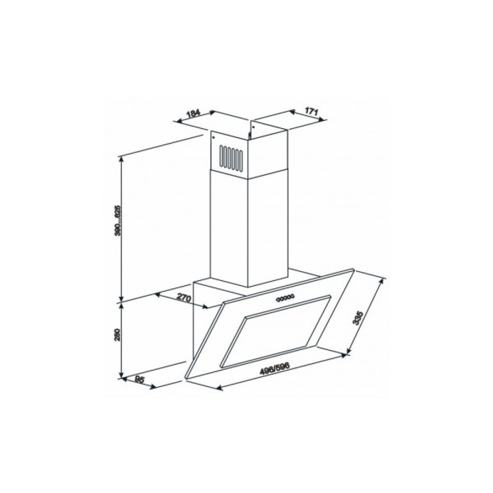 Витяжка кухонна Eleyus VERTICAL 1000 60 BL
