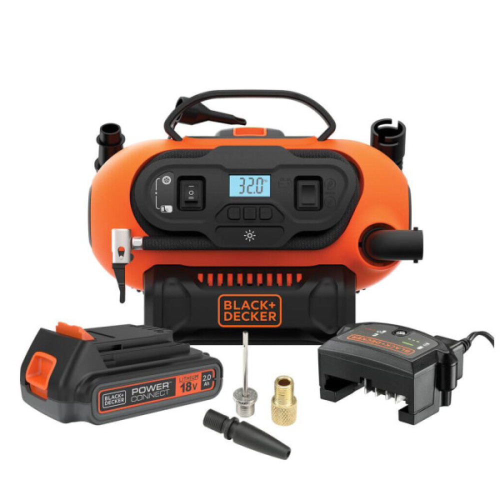 Автомобільний компресор Black&Decker Li-Ion, 18V, (без АКБ та ЗП) (BDCINF18N)