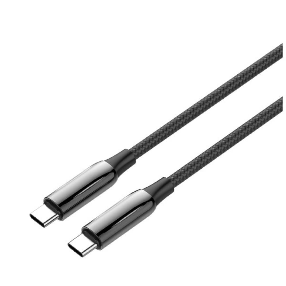 Дата кабель USB-C to USB-C 1.0m (PVC+Aluminum Alloy) (PD Fast Charging 240W) 5А black ColorWay (CW-CBPDCC069-BK)