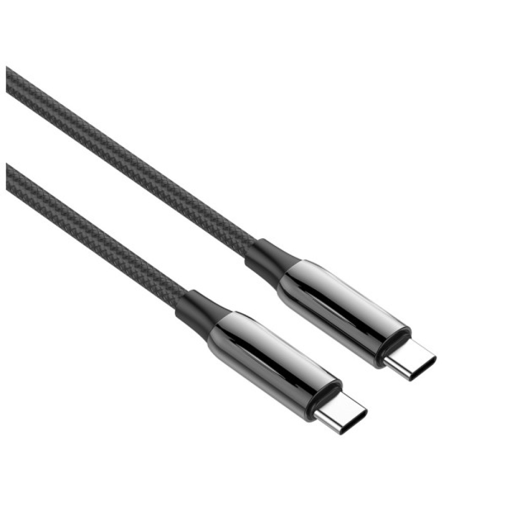 Дата кабель USB-C to USB-C 1.0m (PVC+Aluminum Alloy) (PD Fast Charging 240W) 5А black ColorWay (CW-CBPDCC069-BK)