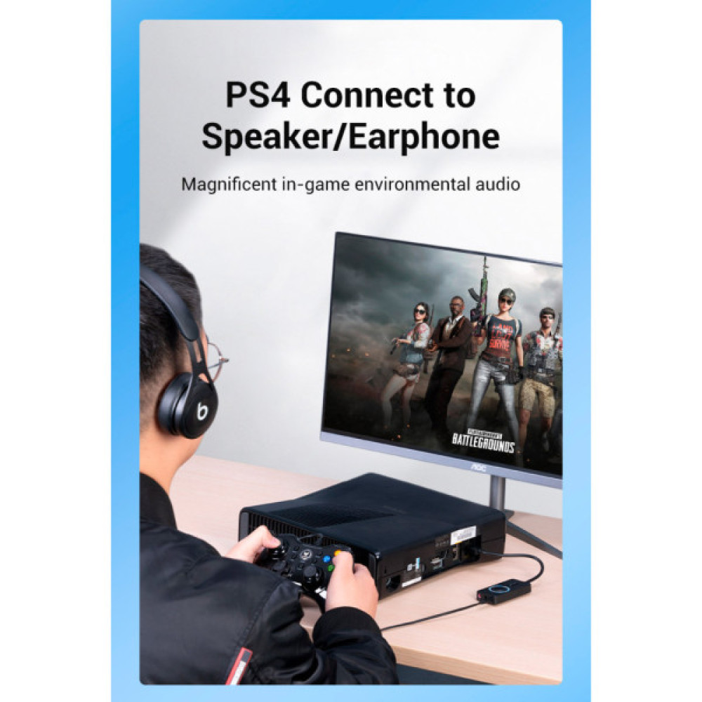 Звукова плата VENTION Audio USB 3х3,5mm jack 0.15m Volume Control (CDRBB)