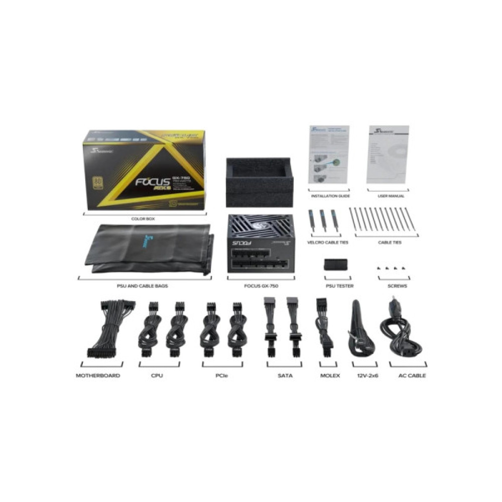 Блок живлення Seasonic 750W FOCUS-GX-750-ATX31 (FOCUS-GX-750-ATX31)