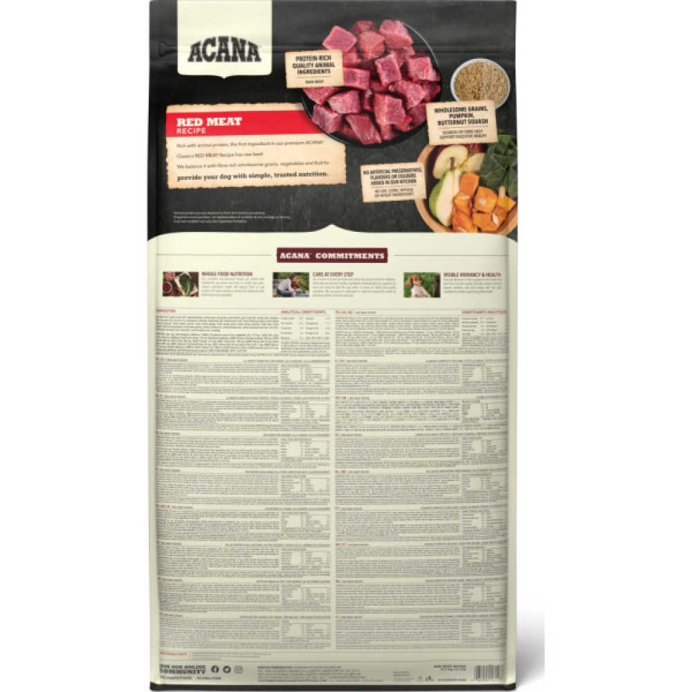Сухий корм для собак ACANA Red Meat Recipe 14,5 кг (0064992561178)