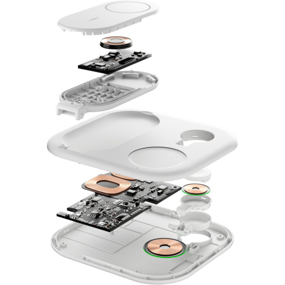 Зарядний пристрій Belkin 3in1 Magnetic Foldable iPhone/Watch/AirPods Qi2 15W white (WIZ029VFWH)