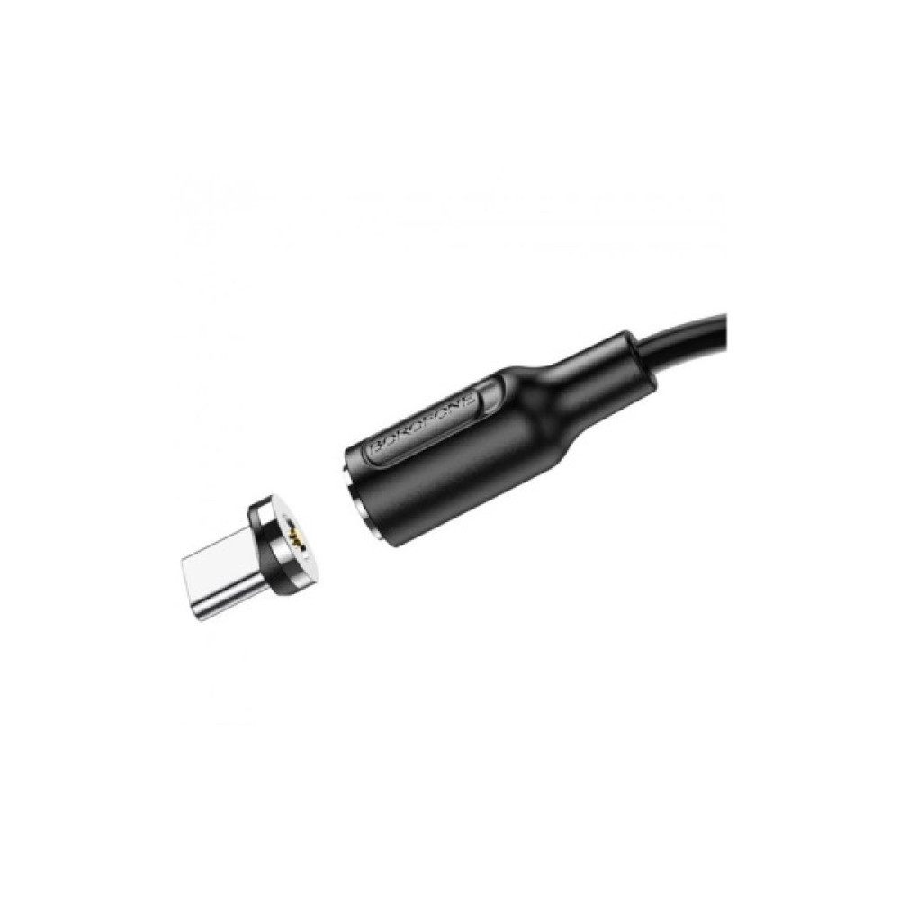 Дата кабель USB 2.0 AM to USB-C 1.0m 2.4A magnetic BX41 black BOROFONE (6931474738462)
