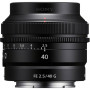 Об'єктив Sony 40mm, f/2.5 G для камер NEX (SEL40F25G.SYX) Об'єктив Sony 40mm, f/2.5 G для камер NEX (SEL40F25G.SYX)